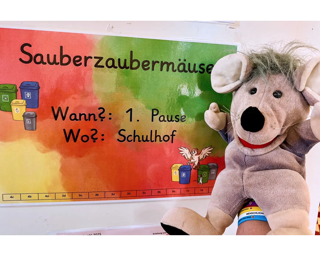Das Schulmaskottchen Trudi