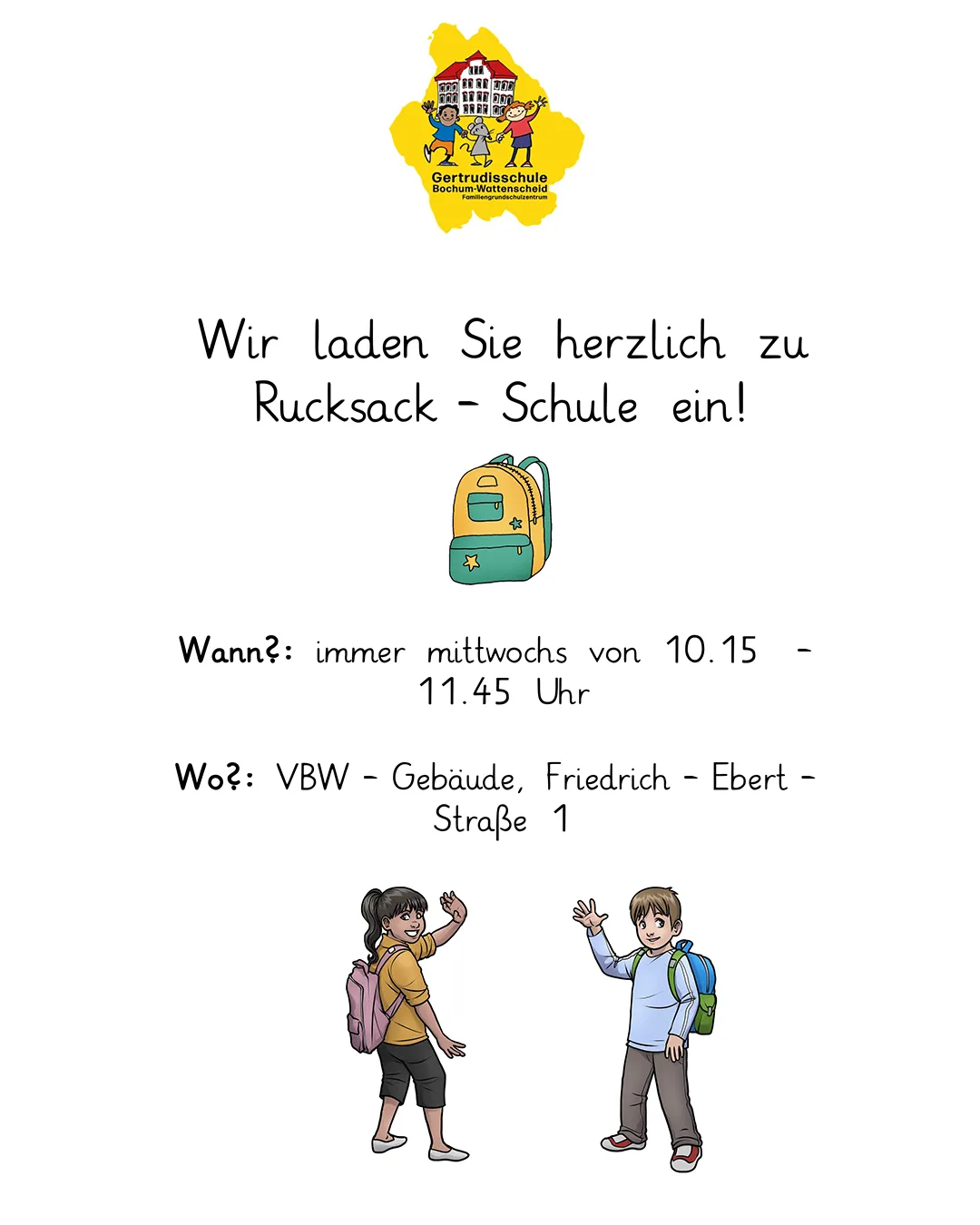 Einladung zur RucksackSchule